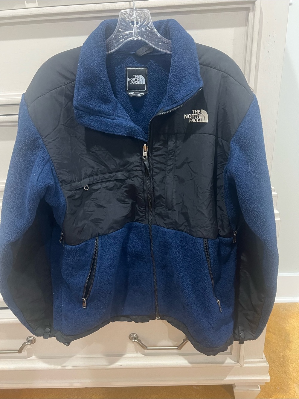 The North Face Navy Blue and Black Fleece Jacket